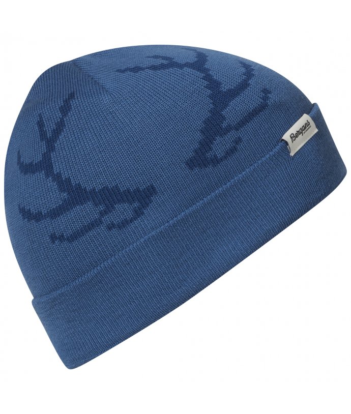 Dětská pletená čepice z Merino Bergans Antlers Kids Beanie