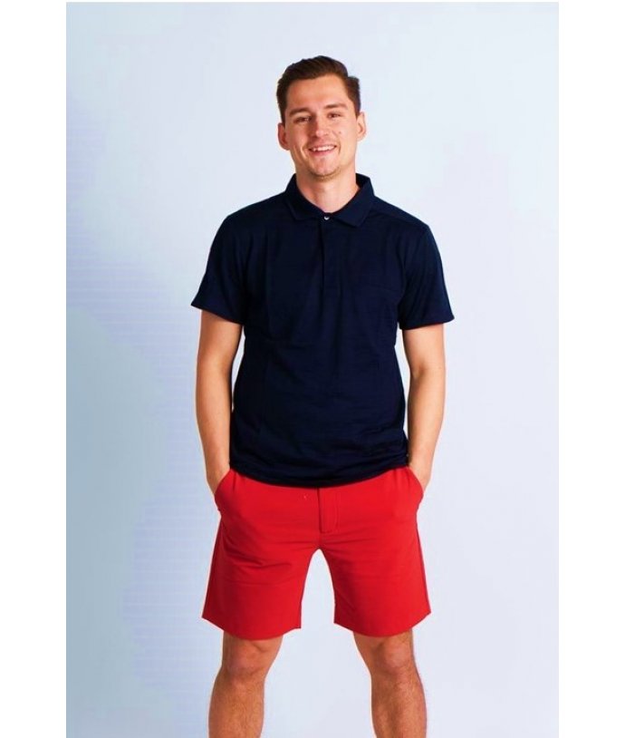 Pánské Merino polo triko Eng Detail