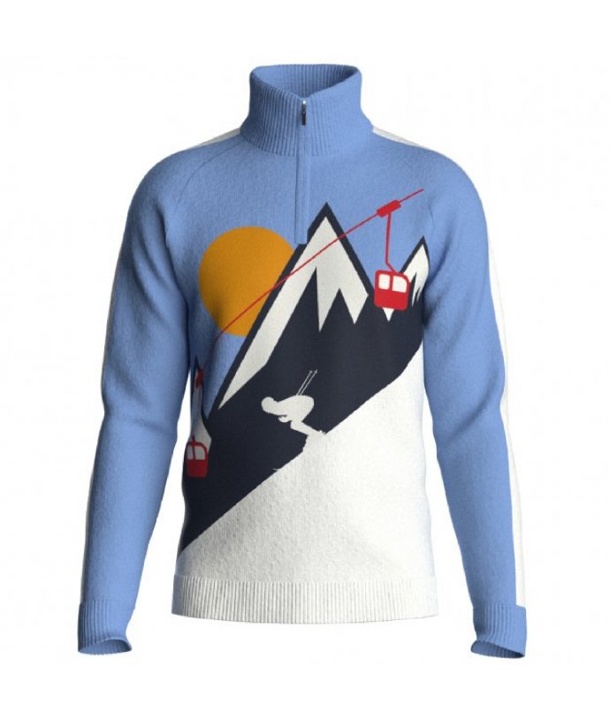 Pánský merino svetr se stojáčkem na zip We Norwegians AfterSki