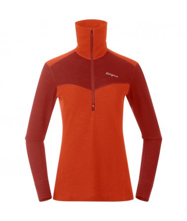 Dámské technické triko s merino vlnou Bergans Inner:Dual Half Zip