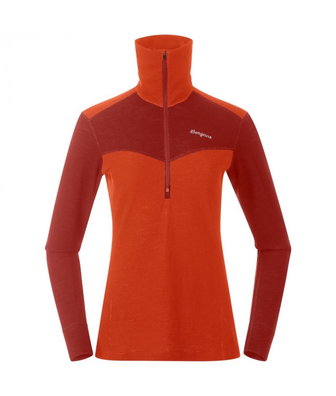 Dámské technické triko s merino vlnou Bergans Inner:Dual Half Zip