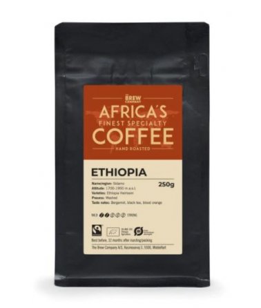 Zrnková káva Ethiopia  Fair-Trade The Brew Company 250g