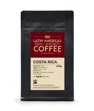Zrnková káva Costa Rica Fair-Trade The Brew Company 250g