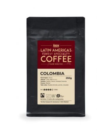 Zrnková káva Colombia Fair-Trade  The Brew Company 250g