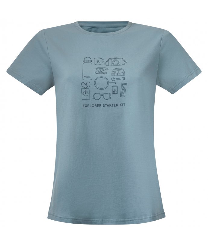 Dámské bavlněné tričko s krátkým rukávem Bergans Graphic