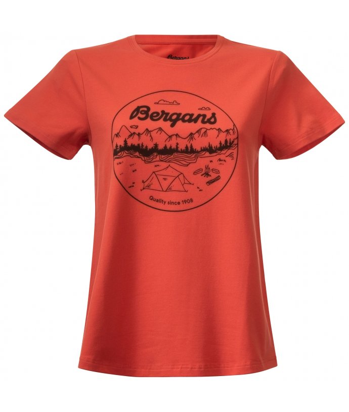 Dámské bavlněné tričko s krátkým rukávem Bergans Graphic