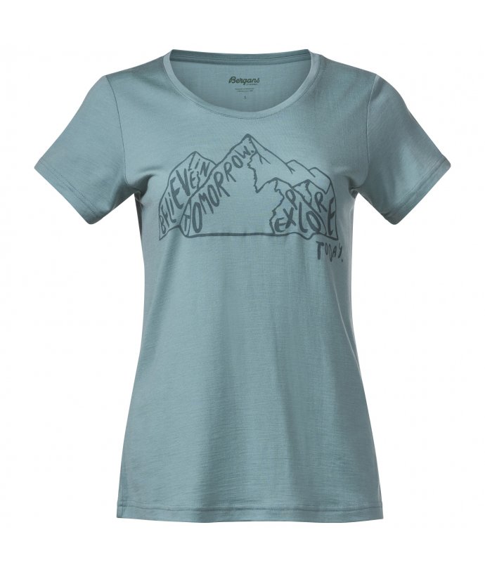 Dámské vlněné tričko Bergans Graphic Wool W Tee