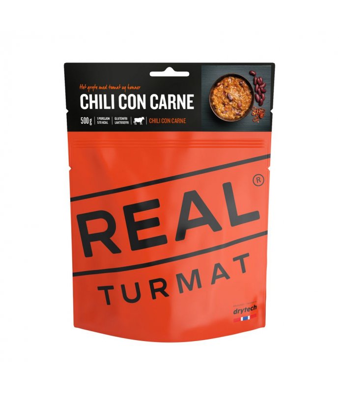 Real Turmat - Chili con Carne, Hovězí maso s fazolemi a rýží