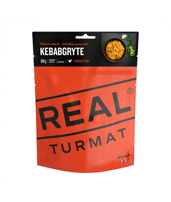 Real Turmat - Kebab s kuřecím masem a rýží