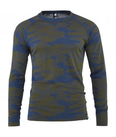 Pánské Merino triko s dlouhým rukávem BULA CAMO