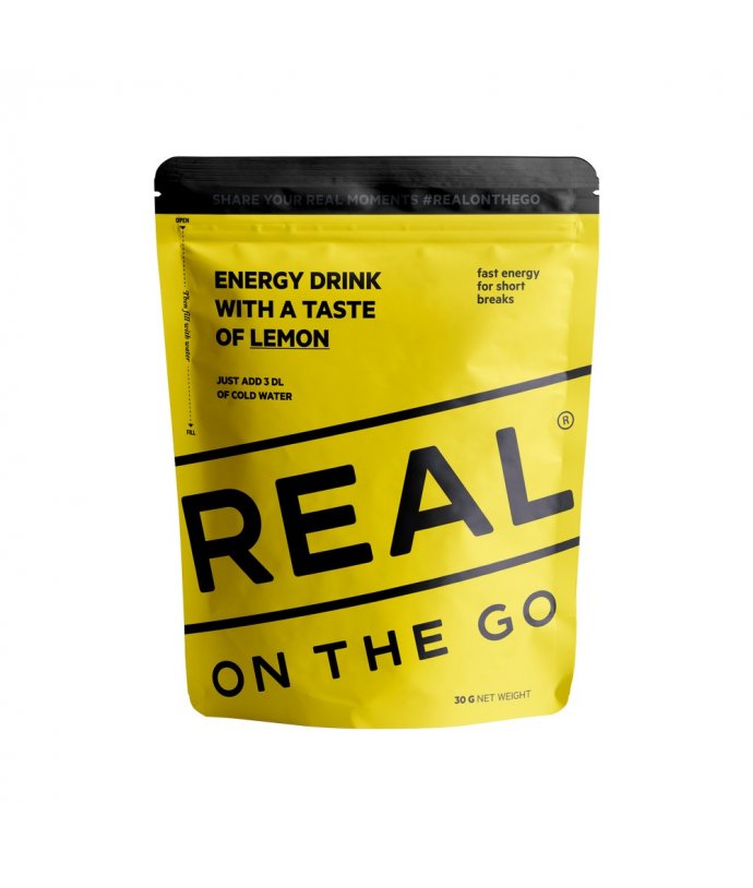 Real On the Go - Energy drink s příchutí citrónu