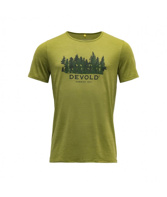 Vlněné triko s krátkým rukávem Devold Ørnakken Forest