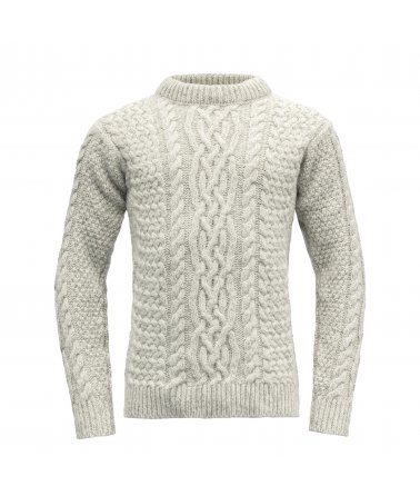 Vlněný svetr s klasickým pleteným vzorem Devold Sandoy Unisex