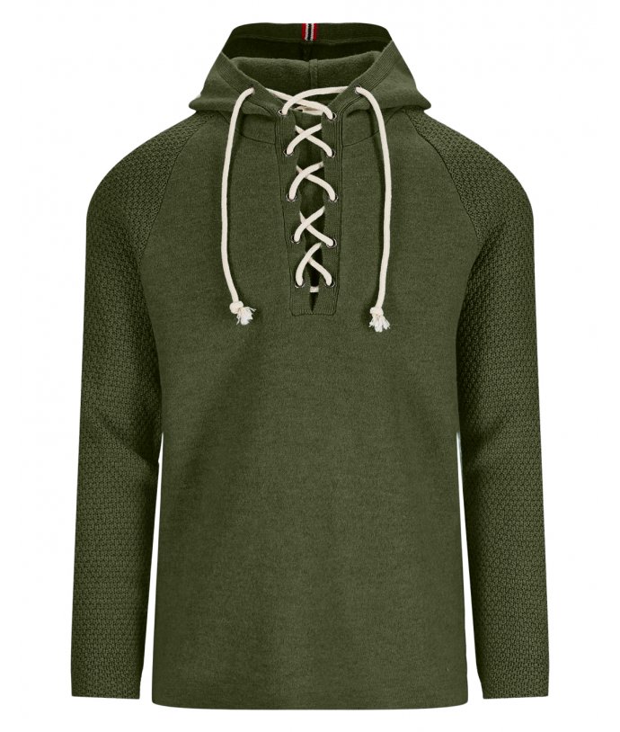 Pánská mikina z vařené vlny Amundsen Boiled Hoodie Laced