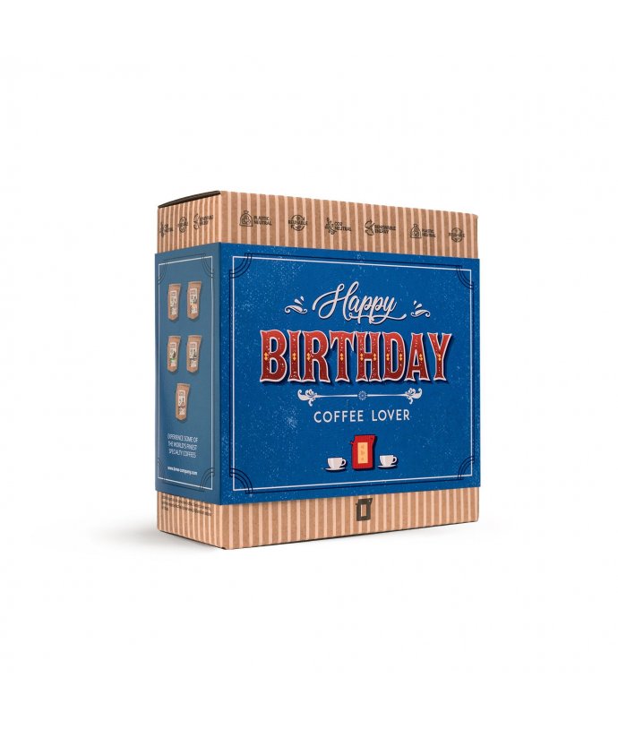 Dárkový box s kávovými konvičkami Fair-Trade narozeniny 5ks