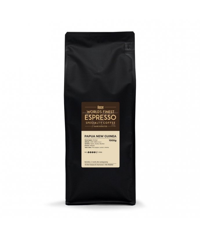 Jednodruhová zrnková káva Papua New Guinea Espresso The Brew Company 1000g