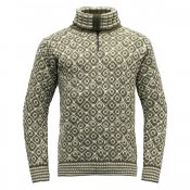 Norský vlněný svetr se stojáčkem na zip Devold Svalbard